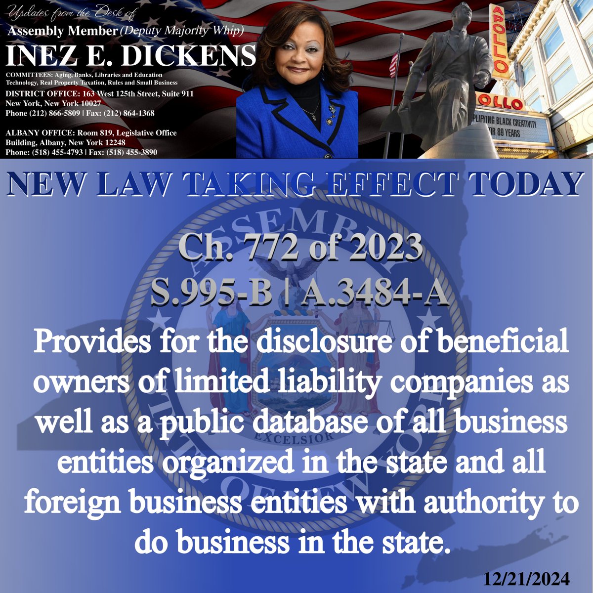 iedickens70's tweet photo. HARLEM-

This law has went into effect today here in New York State. -Please take heed. https://t.co/e239EiaOhx