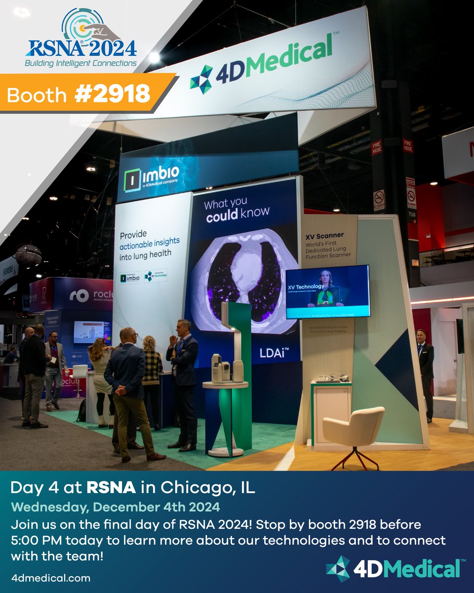 It's the final day at #RSNA2024

Thank you to everyone who has stopped by our booth over the last couple of days. 💡 If you're attending <a href="/RSNA/">RSNA</a> 2024 today, don't forget to stop by our booth before 5:00 PM!

#RSNA #healthcareinnovation #medicalimaging #radiology #ct #lunghealth