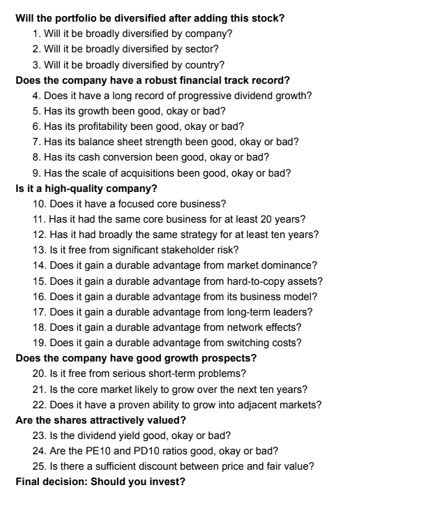 My dividend stock picking process in a nutshell: