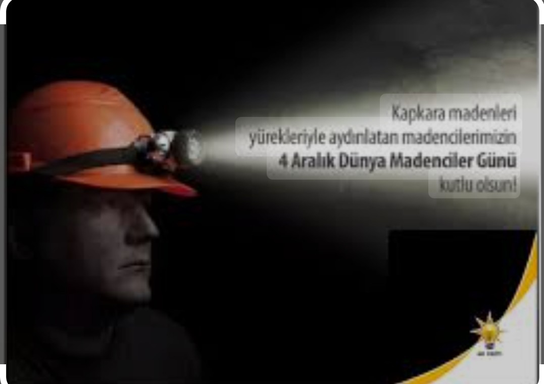 Yüz karası değil Kömür karası, 
Böyle kazanılır ekmek parası.

Tüm Madencilerimizin 4 Aralık Dünya Madenciler Günü kutlu olsun.

#MadencilerGünüKutluOlsun

<a href="/AKKADINGM/">AK Parti Kadın Kolları</a> 
<a href="/ak_kastamonu/">AK Kadın Kastamonu</a>