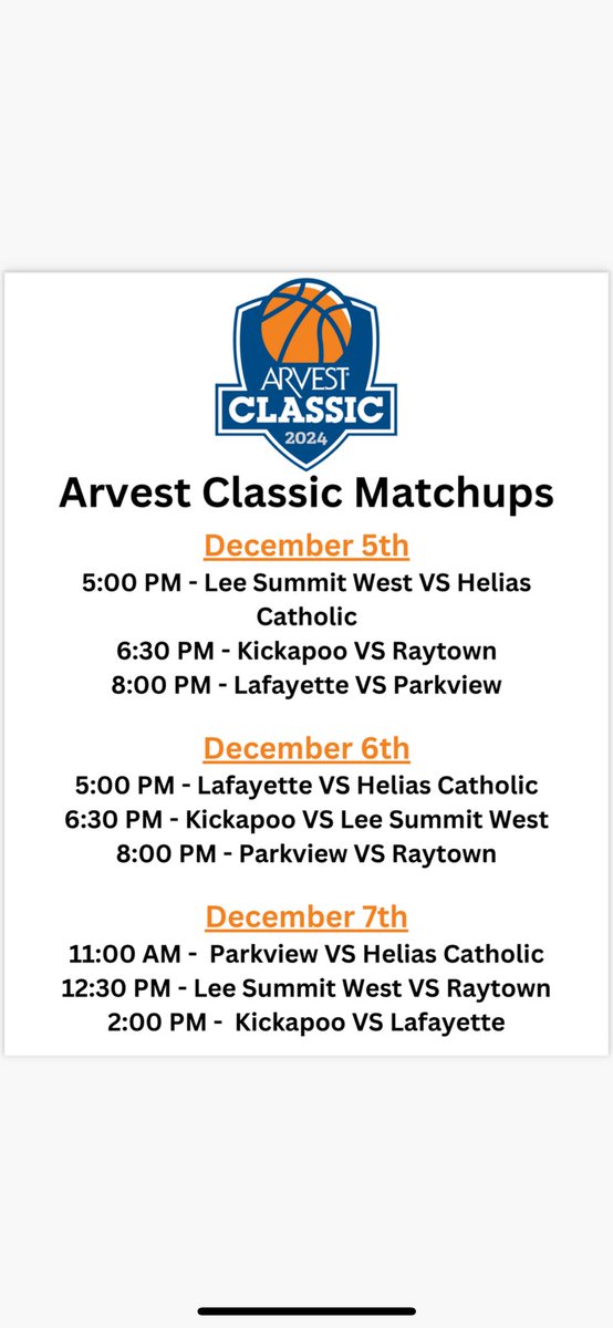Parkview Basketball (@phsvikingbball) on Twitter photo Quick change to our schedule this weekend. <a href="/PooBasketball/">Kickapoo Basketball</a> will now play the 2:00PM game Saturday and we will play the 11AM game. Quick change to our schedule this weekend. <a href="/PooBasketball/">Kickapoo Basketball</a> will now play the 2:00PM game Saturday and we will play the 11AM game.