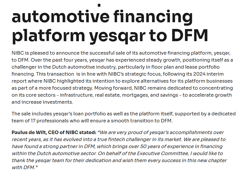 HenkBrandsma1's tweet photo. Het nieuws mag de wereld ingeslingerd worden. Welkom bij #DFMnl yesqar! #yesqar #NIBC #automotive #persbericht
https://t.co/R8wXf15117 https://t.co/Nb9YZ8bTGf