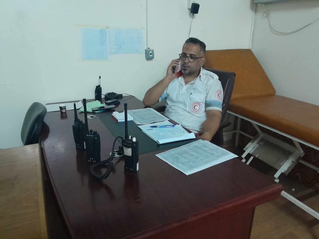The Palestine Red Crescent Society mourns the tragic loss of its volunteer EMT, Alaa Al-Derawi, a martyr of humanitarian work. He was fatally shot in the chest today in the Khan Younis area while returning from a mission to transport patients to his post at the Red Crescent