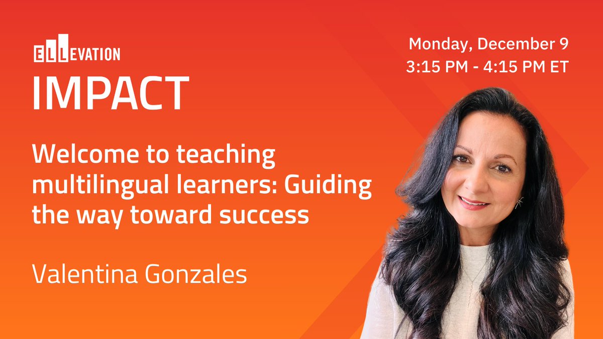 Ellevation Education (@ellevationed) on Twitter photo 🌍 Explore "Welcome to Teaching Multilingual Learners" with <a href="/ValentinaESL/">🌍 ναℓєηтιηα gσηzαℓєz</a>. Gain practical strategies to create inclusive classrooms that celebrate the cultures and languages of all students. Register for her session! bit.ly/4hBAw84 #EllevationIMPACT2024 🌍 Explore "Welcome to Teaching Multilingual Learners" with <a href="/ValentinaESL/">🌍 ναℓєηтιηα gσηzαℓєz</a>. Gain practical strategies to create inclusive classrooms that celebrate the cultures and languages of all students. Register for her session! bit.ly/4hBAw84 #EllevationIMPACT2024