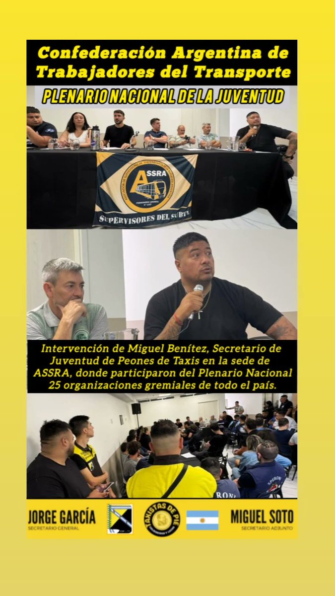 Peones de Taxis presentes en el Plenario Nacional de la Juventud #CATT <a href="/JuvTransporte/">Juventud CATT</a>