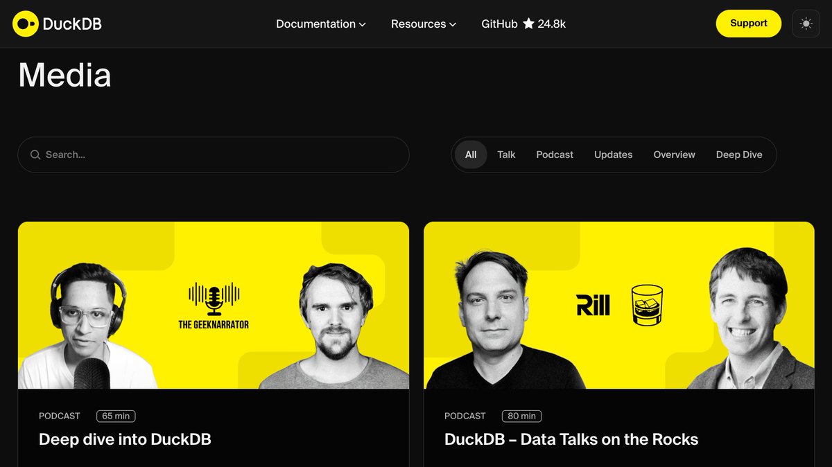DuckDB tweet media