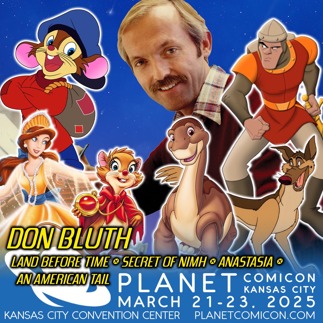🌟 The iconic Don Bluth will be joining us Saturday &amp; Sunday at Planet Comicon Kansas City!

🎟️ planetcomicon.com