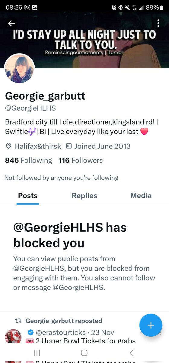 AmandaJLeonard's tweet photo. @erastourticketz FYI another scammer out there responding to people saying they have tickets https://t.co/HvctlvMk6a