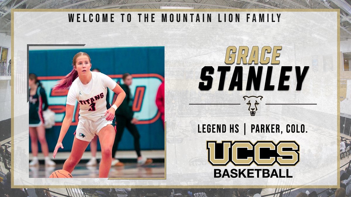 UCCS Athletics (@gomountainlions) on Twitter photo Welcome to the <a href="/UCCSWBB/">UCCS Women’s Basketball</a> Mountain Lion Family, <a href="/grace_stan25/">Grace Stanley</a>!
Grace Stanley (Parker, Colo. / Legend High School)
#GoMountainLions #SigningDay Welcome to the <a href="/UCCSWBB/">UCCS Women’s Basketball</a> Mountain Lion Family, <a href="/grace_stan25/">Grace Stanley</a>!
Grace Stanley (Parker, Colo. / Legend High School)
#GoMountainLions #SigningDay