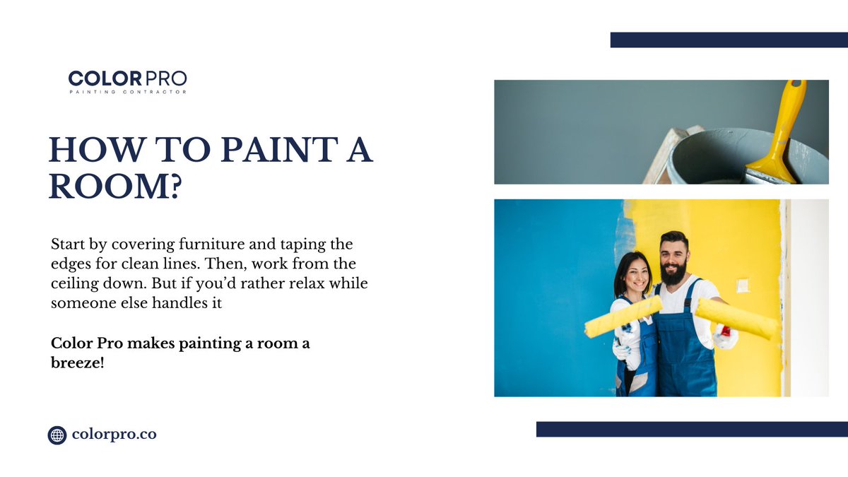 How to Paint a Room Like a Pro? 🖌️✨
Start by protecting furniture and taping edges for clean lines. Work from the ceiling down for the best results! Want to skip the hassle? Let experts in house painting in Portland take over. #painters #nearPortland