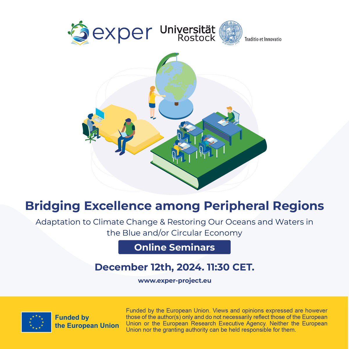 EXPER Project (@experproject) on Twitter photo 🌍Join the <a href="/unirostock/">Universität Rostock</a>'s EXPER Project Webinar! Tackling Climate Change and Ocean Restoration
➡️Don't miss this opportunity to:
-Learn from renowned experts in sustainable agriculture, aquatic ecology, and digital solutions.
-Explore potential collaborations and joint research 🌍Join the <a href="/unirostock/">Universität Rostock</a>'s EXPER Project Webinar! Tackling Climate Change and Ocean Restoration
➡️Don't miss this opportunity to:
-Learn from renowned experts in sustainable agriculture, aquatic ecology, and digital solutions.
-Explore potential collaborations and joint research