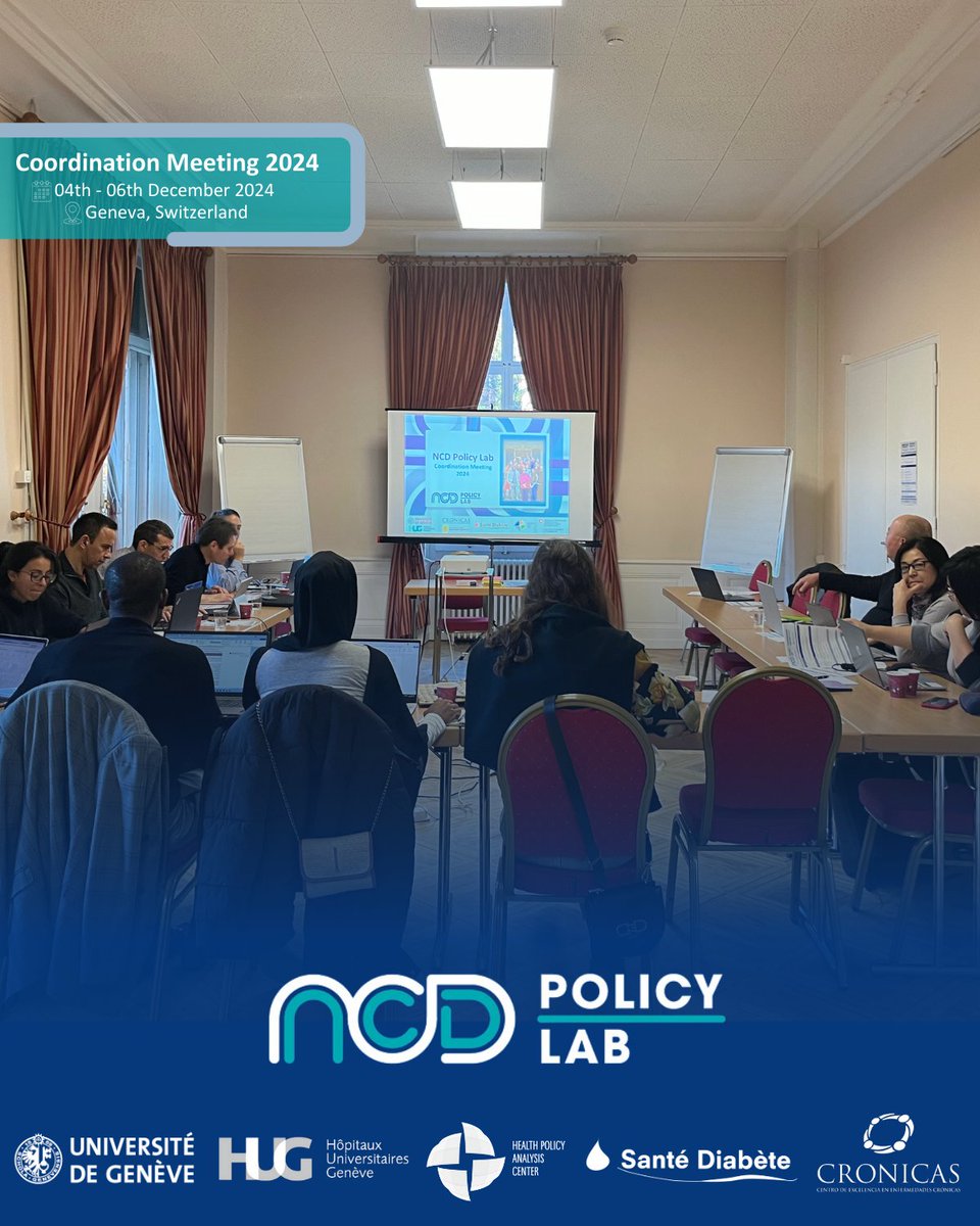 NCDPolicyLab's tweet photo. @NCDPolicyLab Annual Coordination Meeting kicked off today! 

Key objectives: update on project progress, strengthen #Science2Policy linkages, explore new partners collaborations, &amp; plan for 2025. Stay tuned for updates. 

#NCDPolicyLab #CoordinationMeeting24 https://t.co/gC8yIIlSd6