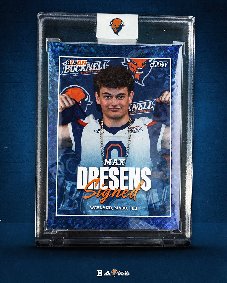 Bucknell Football (@bucknell_fb) on Twitter photo 🔶𝐒𝐈𝐆𝐍𝐄𝐃!🔷
Welcome to Bison Nation, MAX DRESENS!
X: <a href="/MaxDresens/">Max Dresens</a>
📽️ bit.ly/3D0KpMX
#rayBucknell | #ACT | #NSD25 🔶𝐒𝐈𝐆𝐍𝐄𝐃!🔷
Welcome to Bison Nation, MAX DRESENS!
X: <a href="/MaxDresens/">Max Dresens</a>
📽️ bit.ly/3D0KpMX
#rayBucknell | #ACT | #NSD25