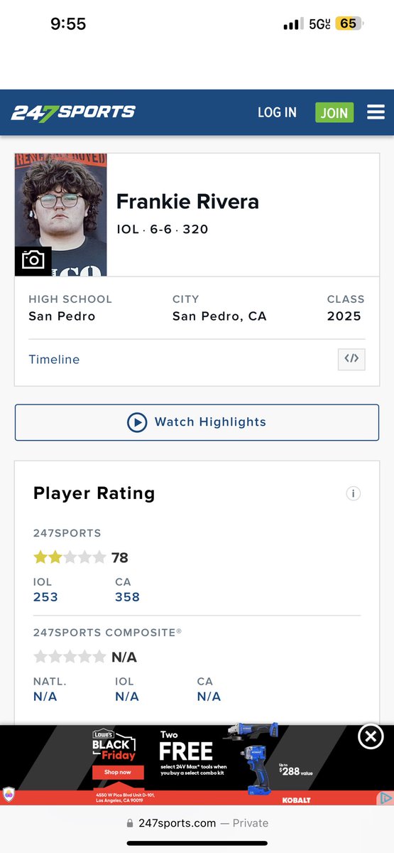 Blessed to be ranked a 2⭐️. Thank you @247Sport .
<a href="/CoBasslikdafish/">Kris Bass 🇵🇷</a> <a href="/CDublins14/">Corey Walsh</a> <a href="/breezepreps/">Breeze Varsity</a> <a href="/Tarek_Fattal/">Tarek Fattal</a> <a href="/latsondheimer/">eric sondheimer</a> @LASectionJunkie <a href="/BrandonHuffman/">Brandon Huffman</a>