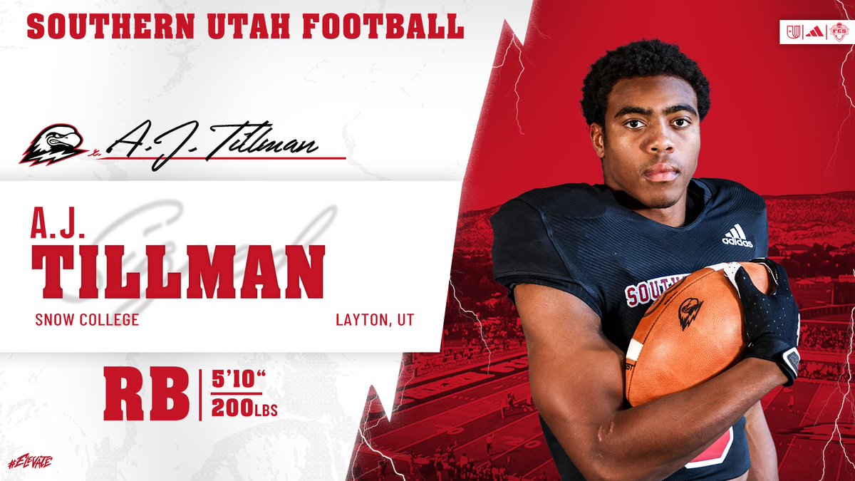 Welcome to Southern Utah Football, <a href="/adonis_jmt/">Adonis Tillman</a> ✍️

#Elevate ⚡️ #TBirdNation ⚡️ #RaiseTheHammer