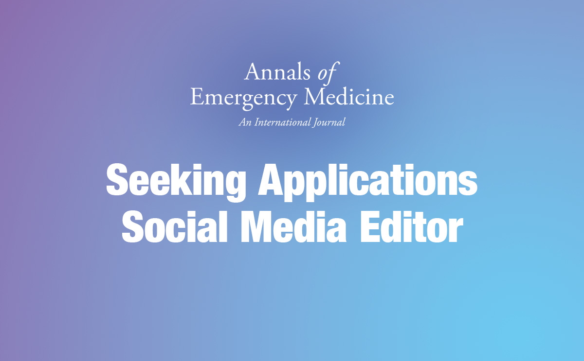 We are looking for a new Social Media Editor! Consider applying 👉 acep.org/education/jour…
