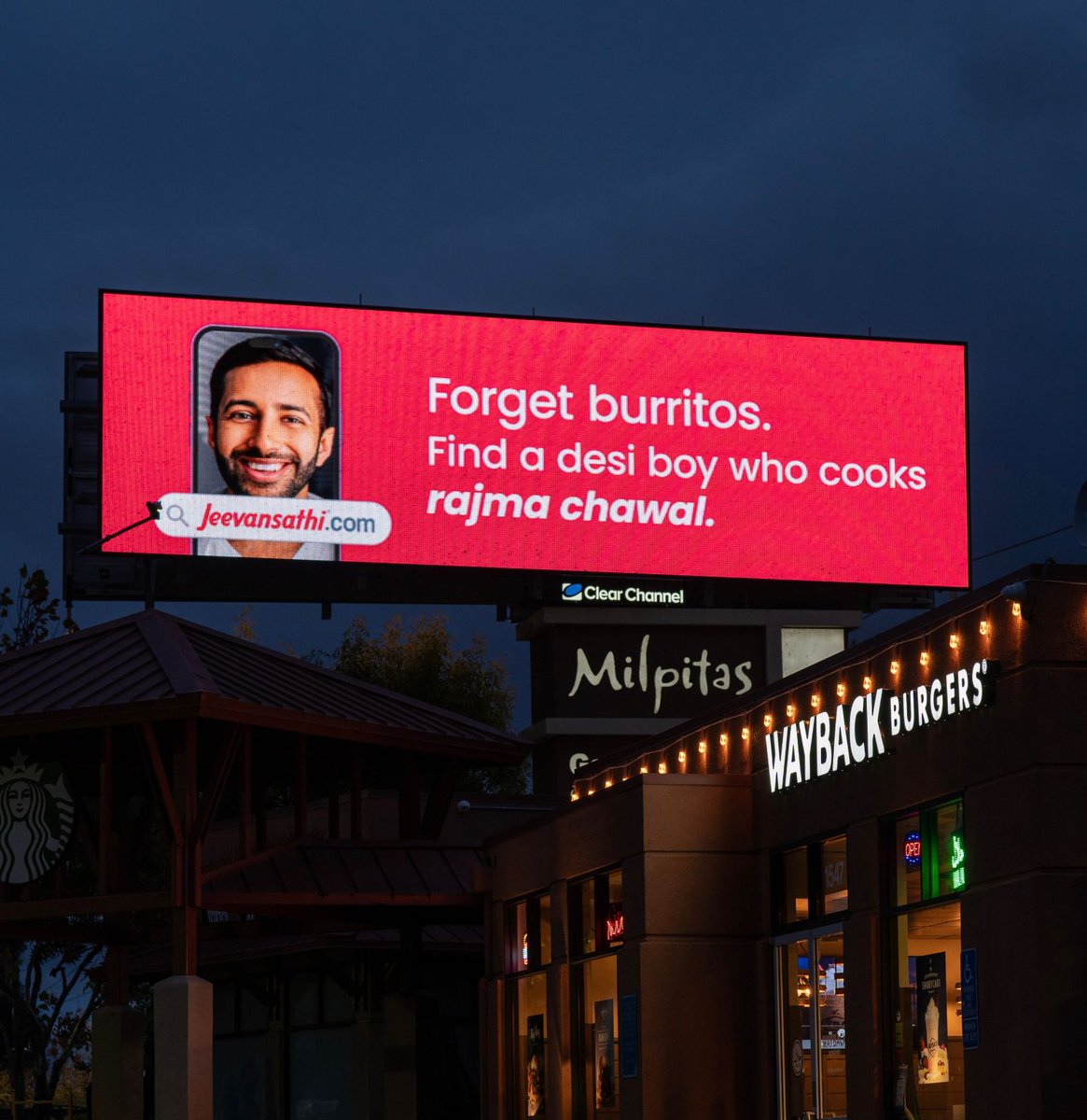 e4mtweets's tweet image. Jeevansathi goes 'Desi' in the USA with its latest billboard ad campaign.

@Jeevansathi_com 
#Jeevansathi #OOHAdvertising #DesiInTheUSA #BillboardCampaign #Matchmaking #Advertising #Marketing