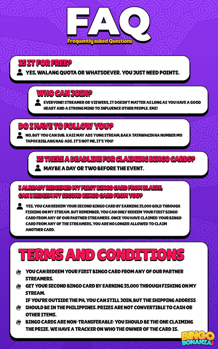 Due to most people being unavailable on the 15th, we have decided to move the event to December 22,2024 so everyone can still be a part of our online Christmas get together!

This means interested participants can still collect points to redeem Bingo cards from iamKweeen and