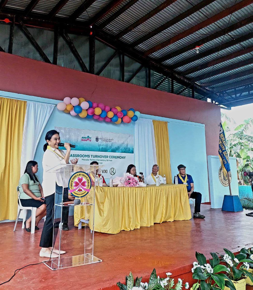 angatbuhay_ph's tweet photo. Sa tulong ng Western Guaranty Corporation, nakapag-turnover tayo ng two-classroom building sa Morada-Ramos Elementary School sa Naga City. https://t.co/hXgk9l6VZY