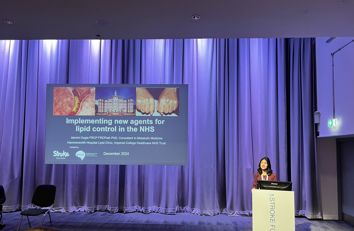 Soma Banerjee (@somabanerjee73) on Twitter photo Metabolic medicine consultant Jai Cegla <a href="/ImperialPeople/">Imperial People 💙</a> <a href="/StrokeImperial/">Imperial Stroke</a> presenting a tour de force on latest lipid control strategies for Stroke #UKSF2024 @drjkwan Metabolic medicine consultant Jai Cegla <a href="/ImperialPeople/">Imperial People 💙</a> <a href="/StrokeImperial/">Imperial Stroke</a> presenting a tour de force on latest lipid control strategies for Stroke #UKSF2024 @drjkwan