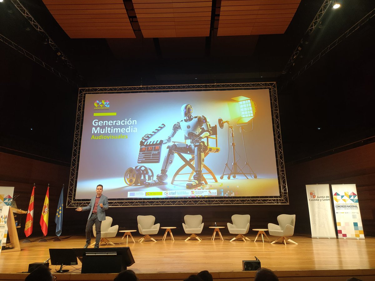 ra_ortgon's tweet photo. Disfrutando de @cgmorcillo en el Congreso Nacional de #CompDigEdu organizado por @educaINTEF y @educacyl ¡Nos hemos quedado con ganas de más! https://t.co/Epcm5wFpwM