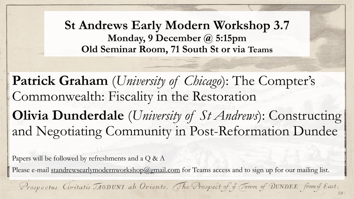 St Andrews Early Modern Workshop tweet media
