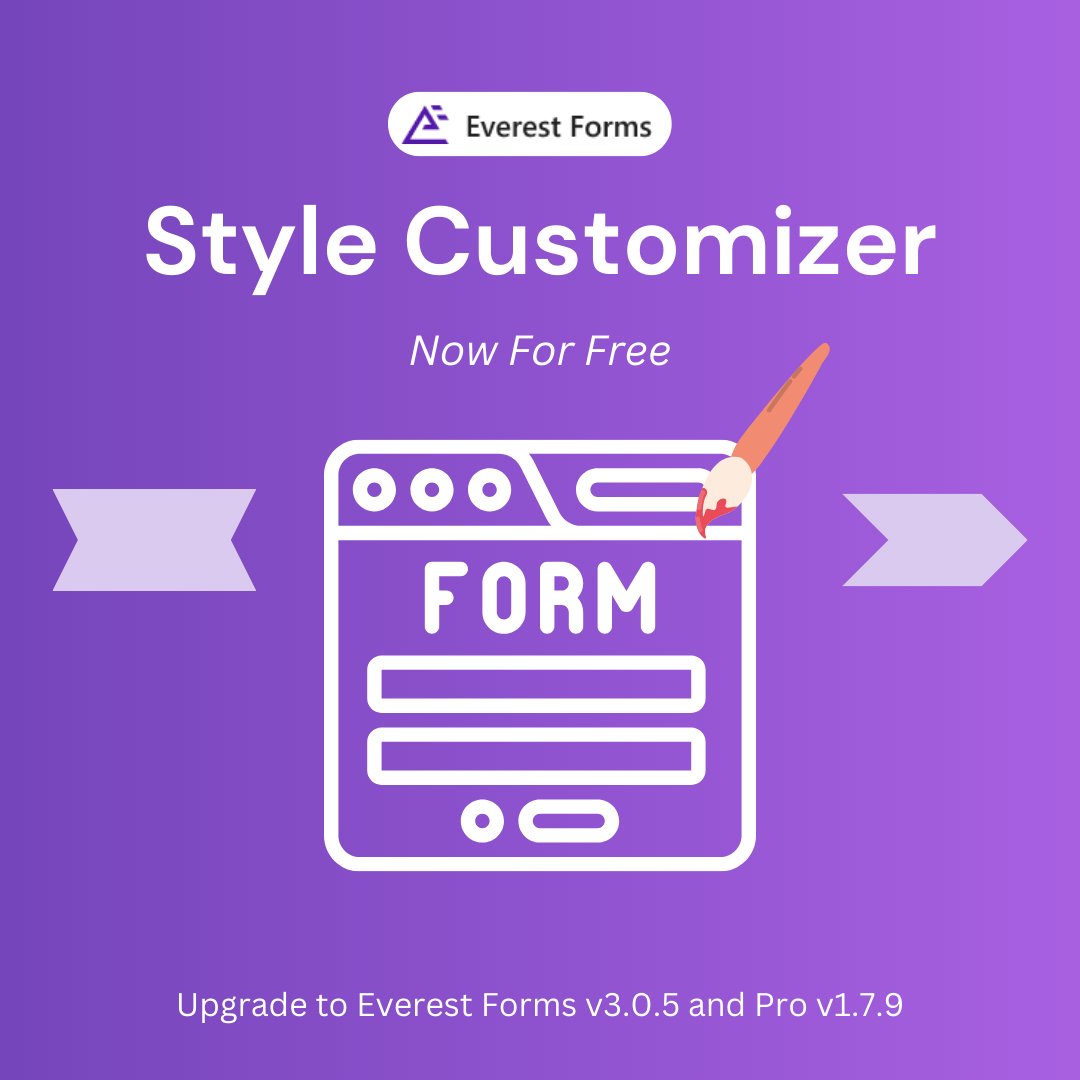 everestforms's tweet image. Everest Forms Update Alert!
👉Style Customizer – Now FREE for all users! 🎉
👉QR Code Generator – Share forms instantly.
Take your WordPress forms to the next level! ⛰️
For more details: everestforms.net/changelog/
Upgrade to Everest Forms v3.0.5 and Pro v.1.7.9!