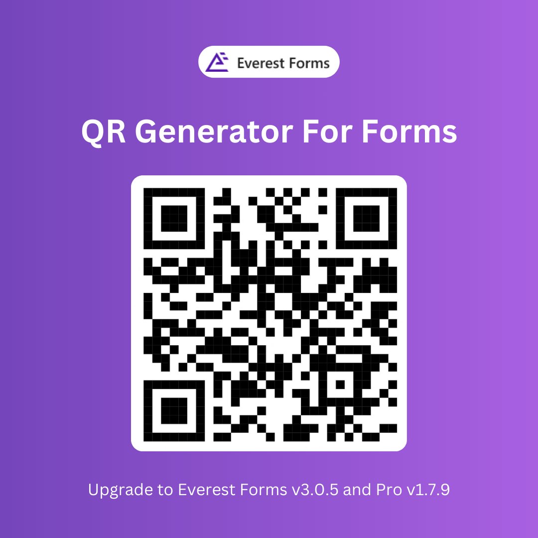 everestforms's tweet image. Everest Forms Update Alert!
👉Style Customizer – Now FREE for all users! 🎉
👉QR Code Generator – Share forms instantly.
Take your WordPress forms to the next level! ⛰️
For more details: everestforms.net/changelog/
Upgrade to Everest Forms v3.0.5 and Pro v.1.7.9!