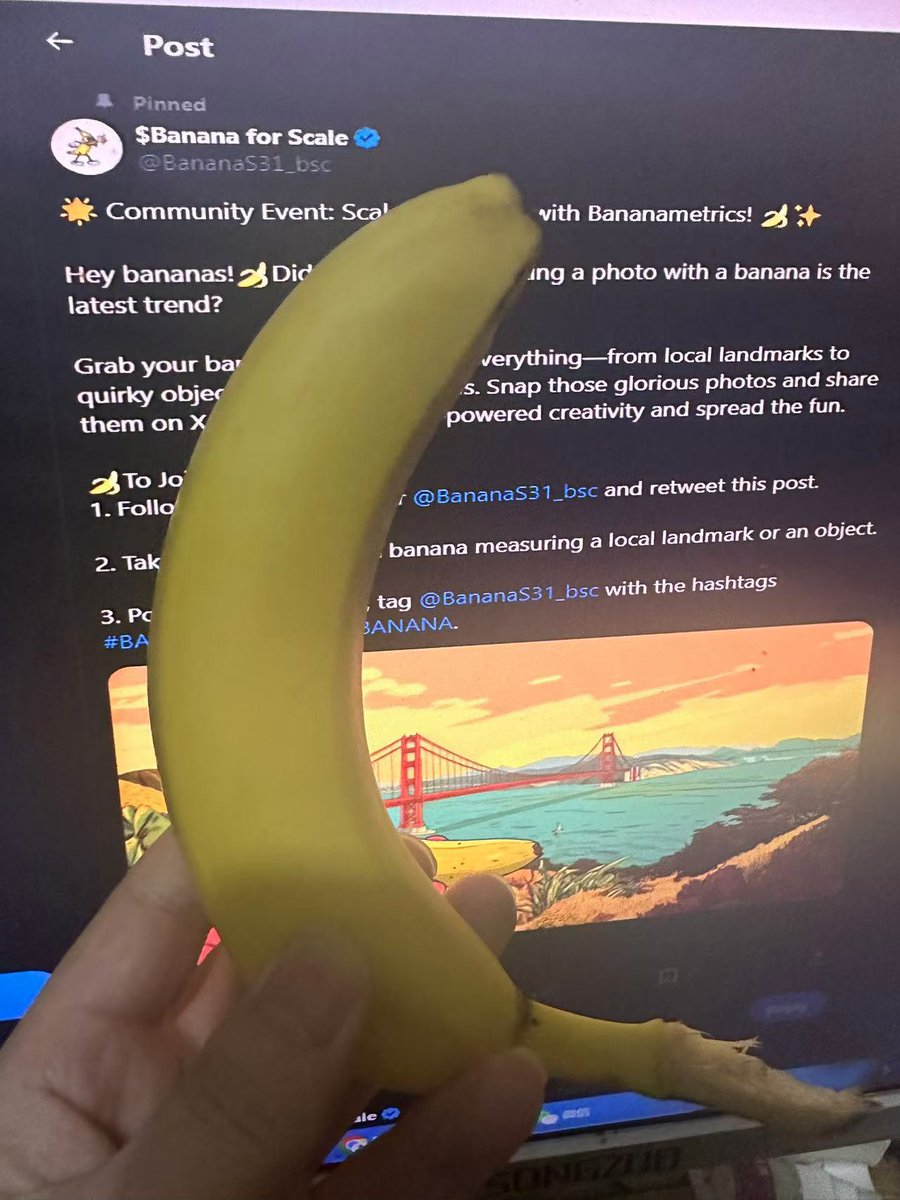 BananaS31_bsc， 社区成员过万，K线健康，双针探底，强势反弹，目前是BSC链上最有空间和潜力的项目。这段时间可以多关注一下BSC生态的 meme. #BANANAFORSCALE $BANANA