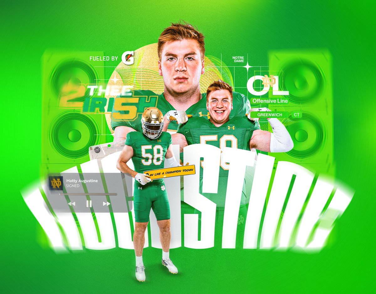 It starts up front

<a href="/augustine_matty/">Matty Augustine</a> has officially signed #2TheeIri5h

#GoIrish☘️ | <a href="/Gatorade/">Gatorade</a>