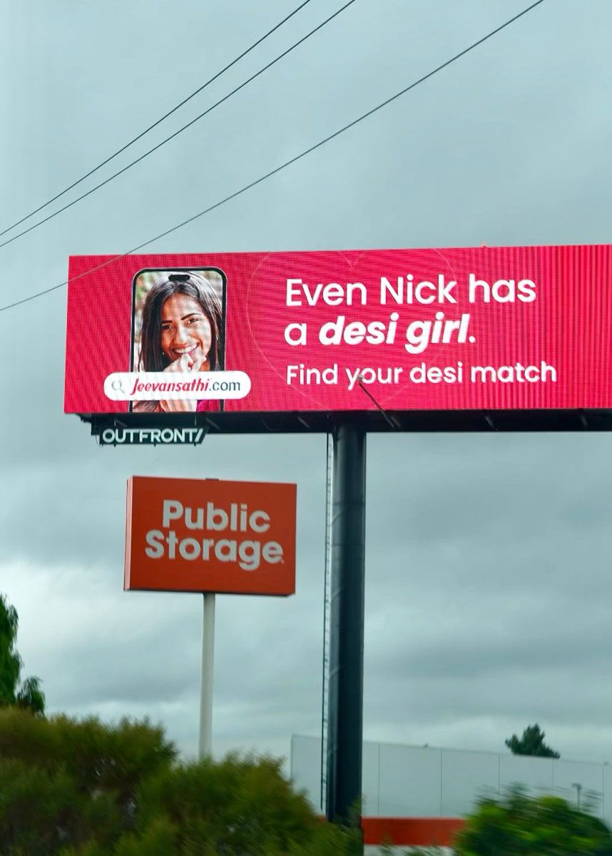 e4mtweets's tweet image. Jeevansathi goes 'Desi' in the USA with its latest billboard ad campaign.

@Jeevansathi_com 
#Jeevansathi #OOHAdvertising #DesiInTheUSA #BillboardCampaign #Matchmaking #Advertising #Marketing