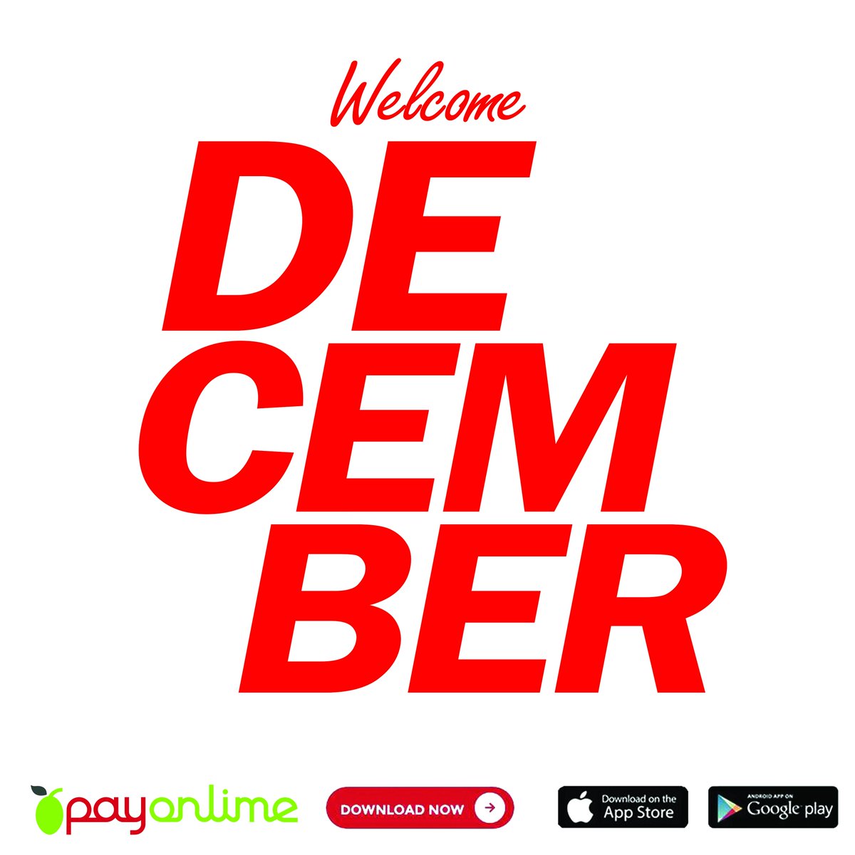 PayOnlimeSL's tweet photo. Welcome December !!
A month of joy and giving.
PayOnlime wishes you a month full of happiness, joy and prosperity.

Download the app now on https://t.co/rDwlrzXiq2 .

#PayOnlime #SierraLeone #FestiveSeason #December https://t.co/61Ri1Y1wm3