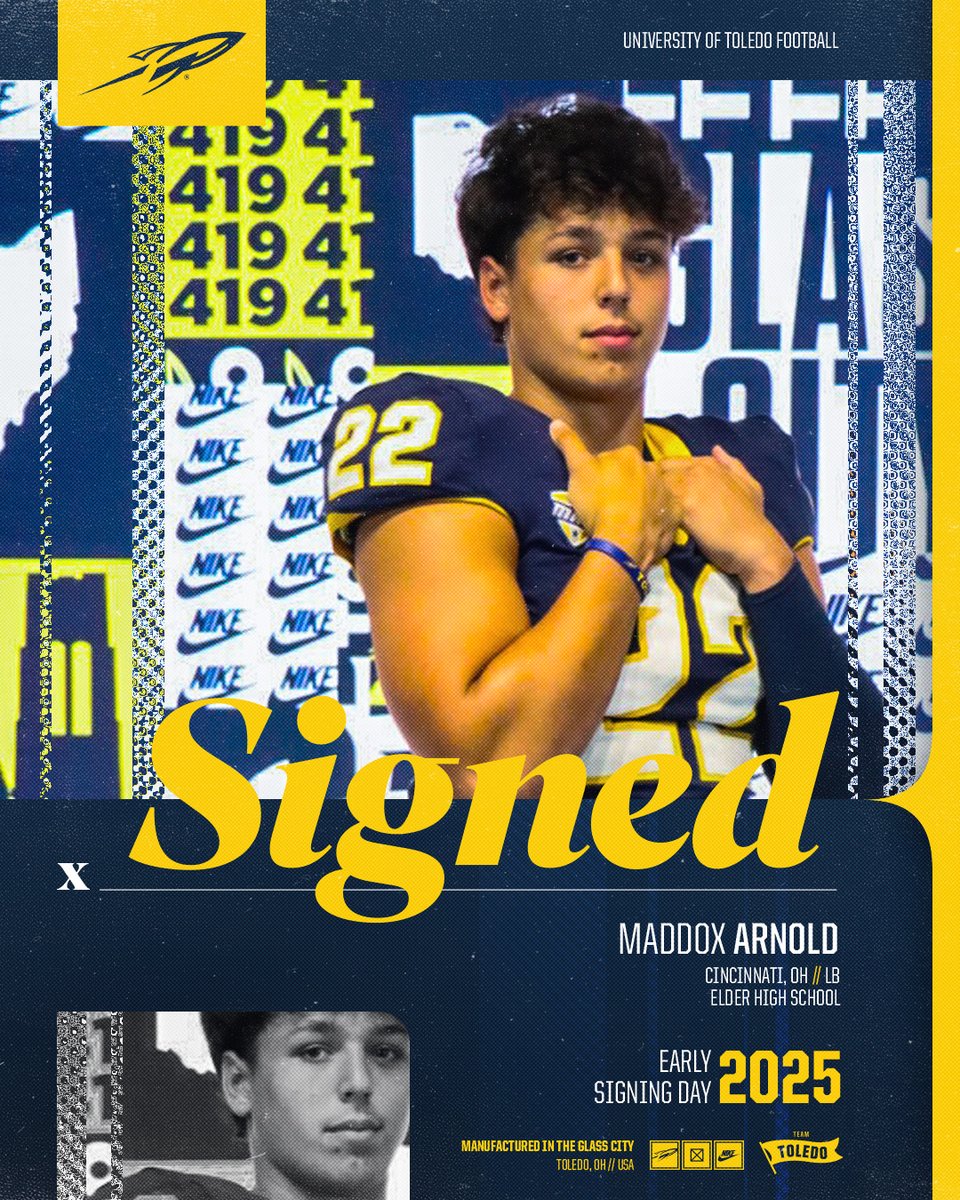 ToledoFB's tweet image. Welcome to The Glass City @MaddoxArnold_37

 #TeamToledo | #GLA25CITYBOYS | #NSD25