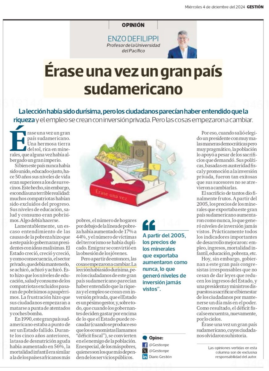 enzodef's tweet image. Uno de los pocos motores de crecimiento que le quedan al Perú es su fortaleza macroeconómica. Pero la estamos perdiendo poco a poco, con cada punto extra de déficit fiscal que generan nuestros irresponsables gobernantes. #Peru #Economía #DeficitFiscal