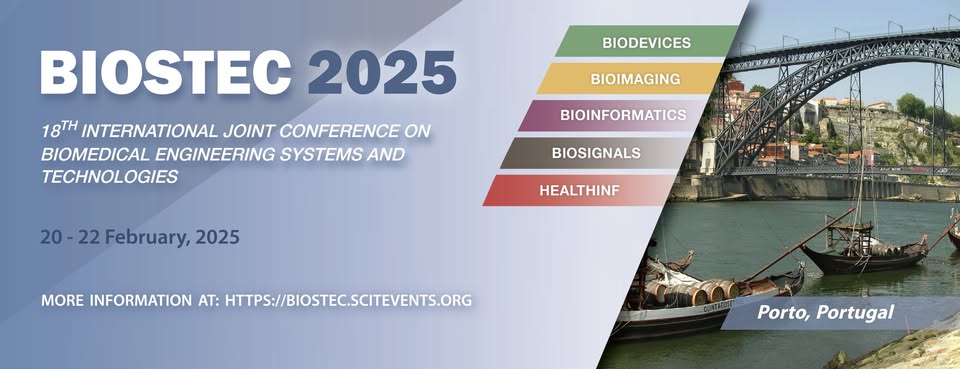 🌟 Join us for a Special Session at #BIOSTEC2025 in Porto (Feb 20-22, 2025) on Synthetic Biosignal Generation &amp; Clinical Applications 🧬

For more details and submission guidelines, visit our section on the website: biostec.scitevents.org/SyntBioGen.aspx

#BIOSTEC2025 #SyntheticBiosignals