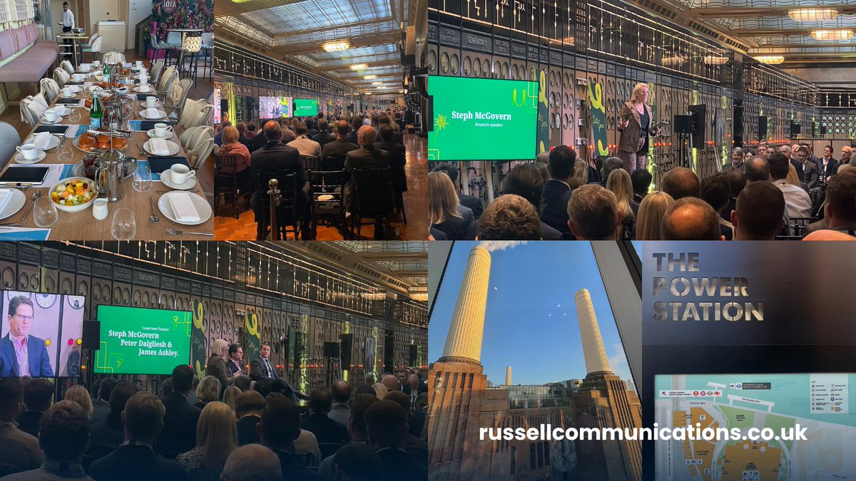 Breakfast with a view and electric debate in "Control Room A" at Battersea Power Station - for the <a href="/parmenionuk/">Parmenion</a>  #letsgrow conference 2024! 🚀🚀

#pr #clientconference #russellcommunications <a href="/PippaRComms/">Pippa Russell</a> #financialservices