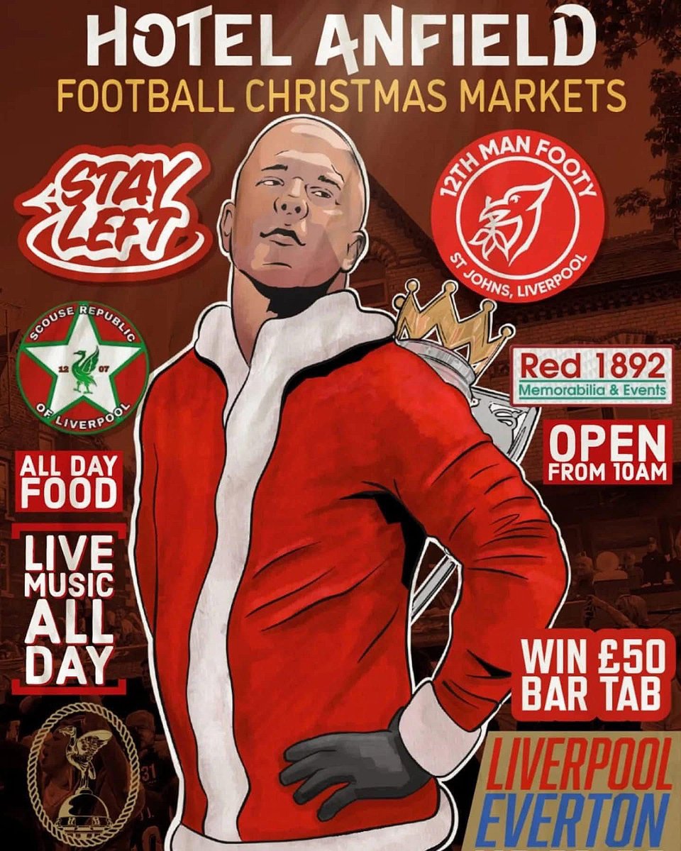 This Saturday, join us at our first Football Market during the Derby! ⚽️

We’ll have a stall packed with perfect gifts for Liverpool fans 🎁

There’ll be food available all day , chances to win giveaways 🎉! 

Come down, say hello, and enjoy the day with us! 👋