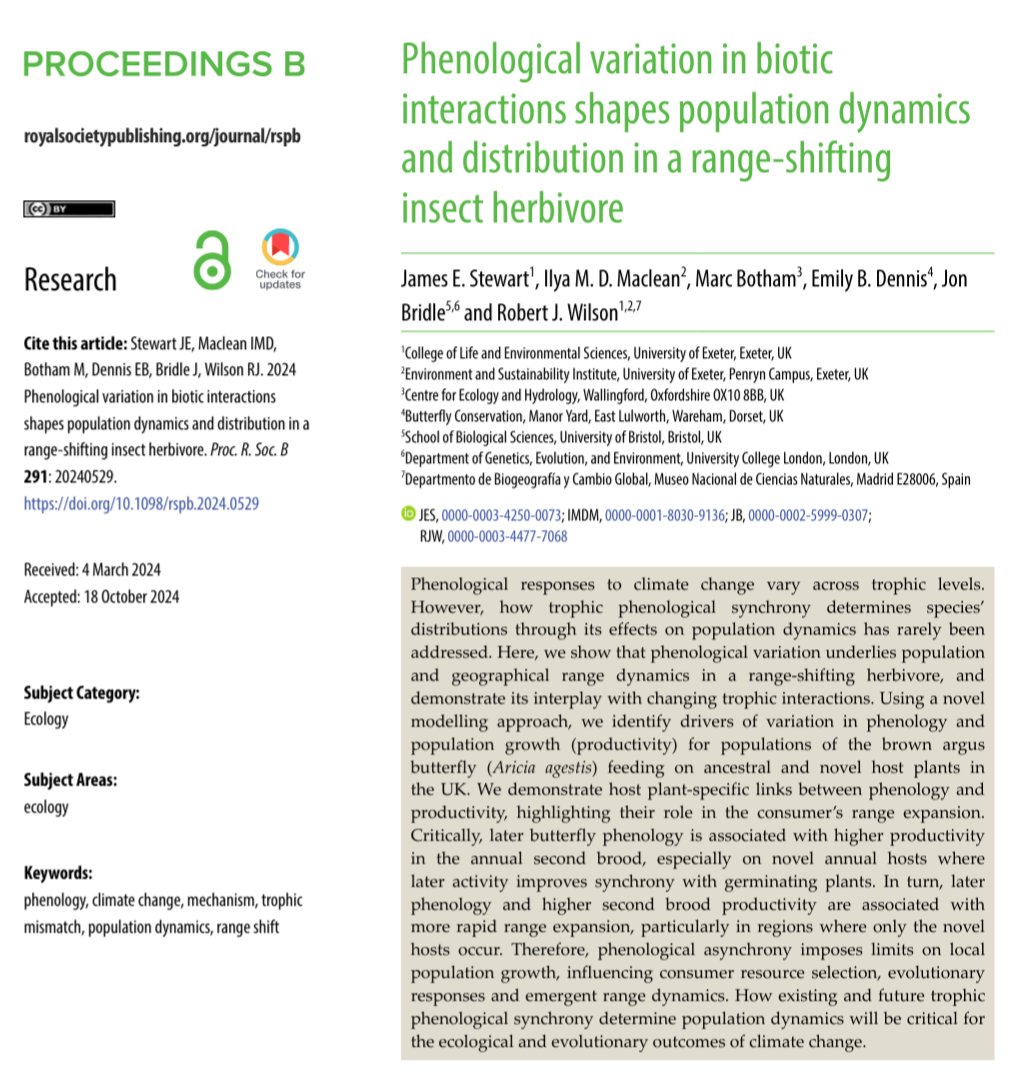 Dr James Stewart (@jstewarteco) on Twitter photo New OA paper alert š We show how varying phenology can influence range shifts via effects on population dynamics, and demonstrate how this may be mediated by differences in the strength of biotic interactions doi.org/10.1098/rspb.2⦠in <a href="/royalsociety/">The Royal Society</a> Proceedings B New OA paper alert š We show how varying phenology can influence range shifts via effects on population dynamics, and demonstrate how this may be mediated by differences in the strength of biotic interactions doi.org/10.1098/rspb.2⦠in <a href="/royalsociety/">The Royal Society</a> Proceedings B
