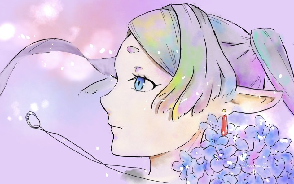 _Chicken2_'s tweet image. はじめてフリーレンさま描きました！世界観がすきです✨🥀

#絵描きさんと繫がりたい