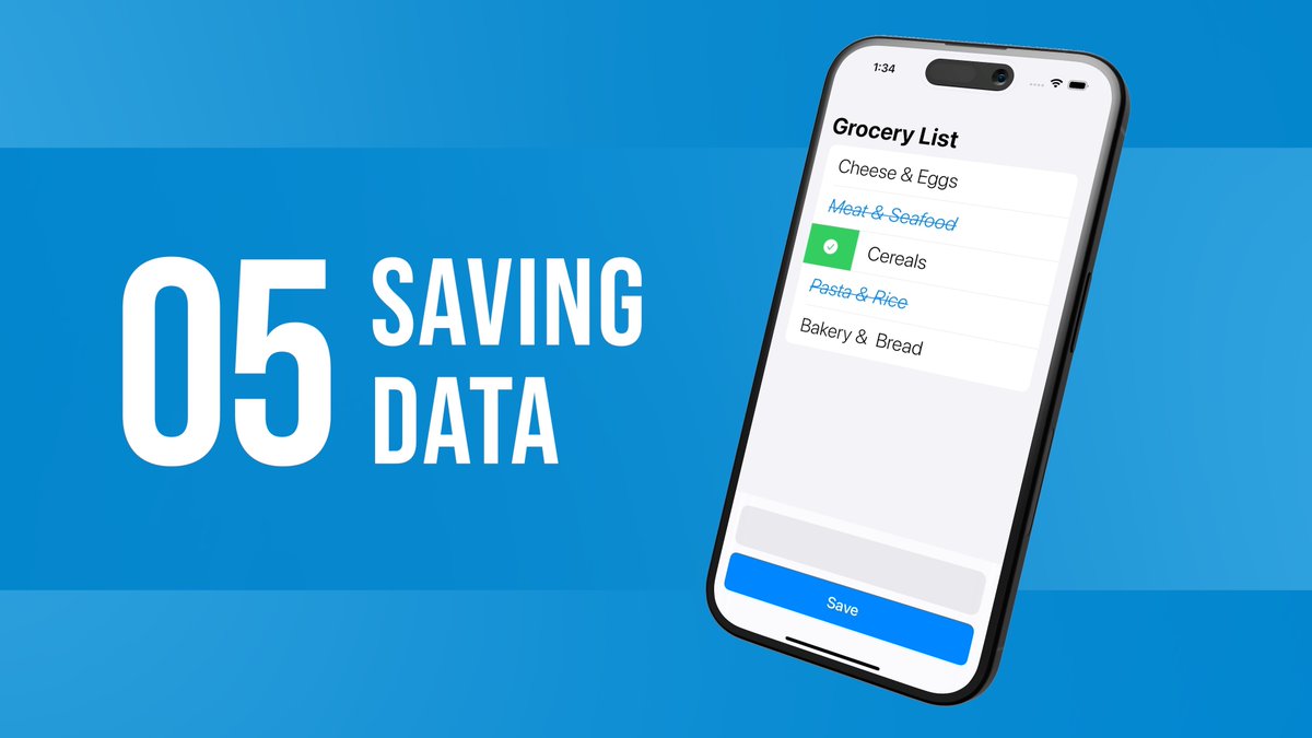 RobertPetras's tweet image. Chapter 5 - In this #SwiftUI tutorial we will learn how to save data in #SwiftData.