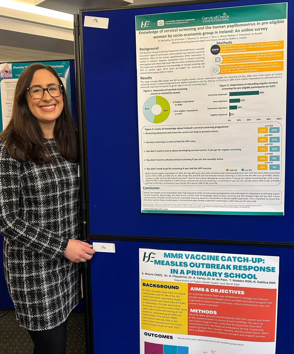 NSShse's tweet photo. Today we're attending the @RCPI_news Faculty of Public Health Medicine scientific meeting.

@MaireadOConnor8 &amp; @RoisCarthy are presenting findings from a national survey:
👉#cervicalscreening uptake in older women
👉women's knowledge of HPV &amp; cervical screening

#ChooseScreening https://t.co/mPBB9idEkt