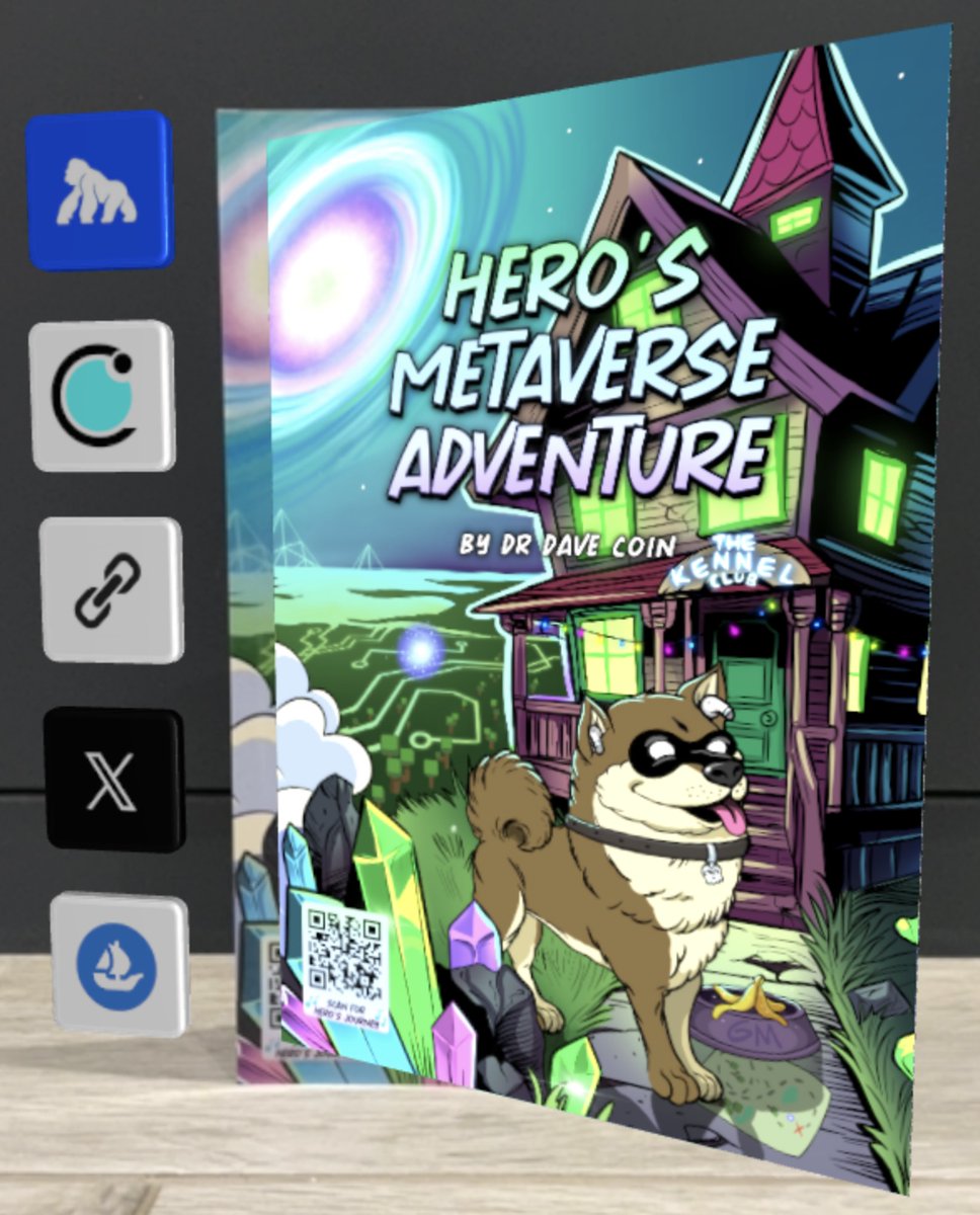 What you get with Hero's Metaverse Adventure

📖Short accessible story for children ages 9-11
🎶Accompanying music track "Hero's Journey"
📱Augmented Reality entertainment feature
🦍Holder-only cover art mint on ApeChain