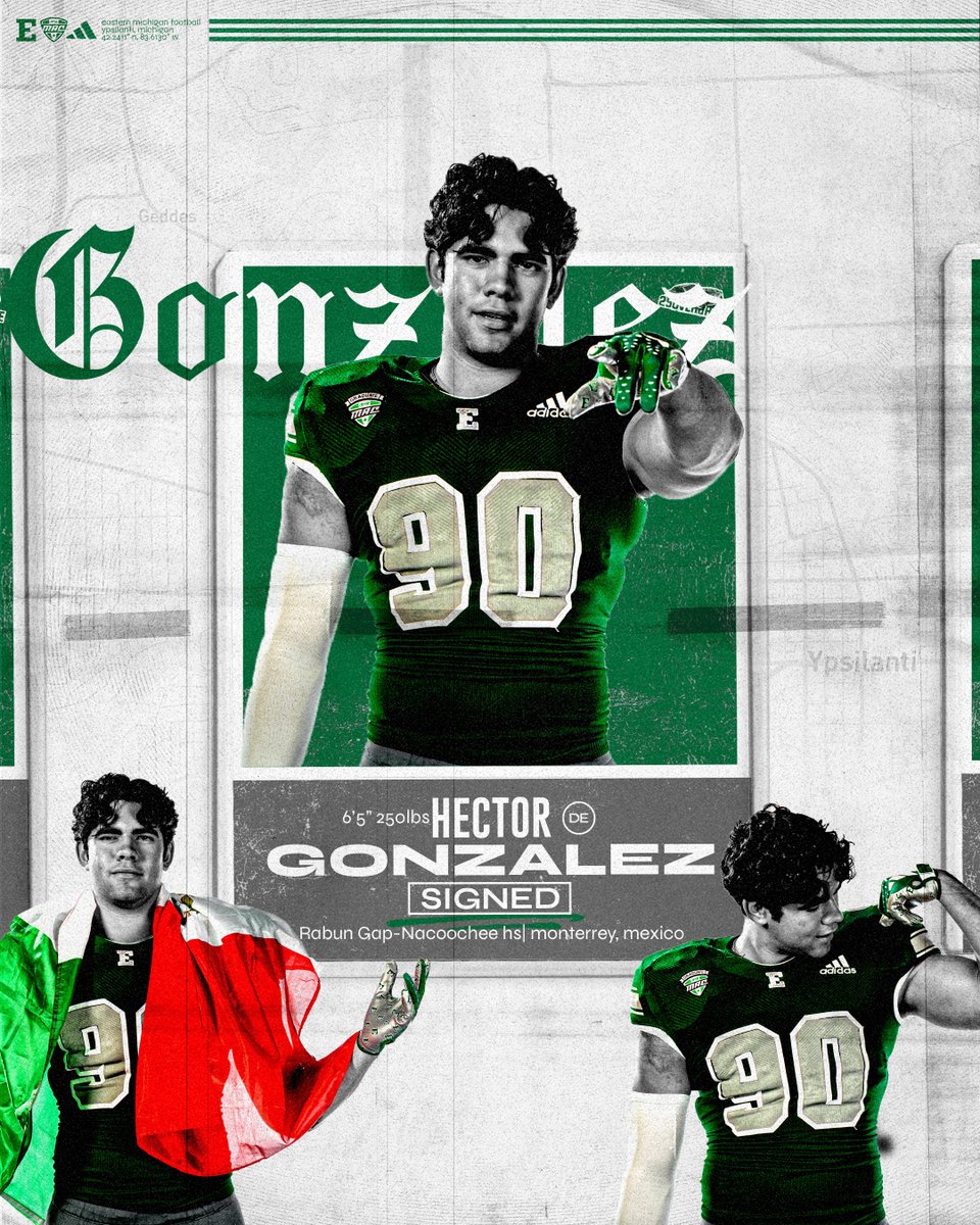 Eastern Michigan Football (@emufb) on Twitter photo Its going to get real 𝗛𝗘𝗖𝗧𝗶𝗰 in Ypsilanti!
Hector Gonzalez (<a href="/Hector20GZZ/">Hector Gonzalez</a>) is an Eagle! 🦅
#ETOUGH ⛓️ #25OVERDRIVE Its going to get real 𝗛𝗘𝗖𝗧𝗶𝗰 in Ypsilanti!
Hector Gonzalez (<a href="/Hector20GZZ/">Hector Gonzalez</a>) is an Eagle! 🦅
#ETOUGH ⛓️ #25OVERDRIVE