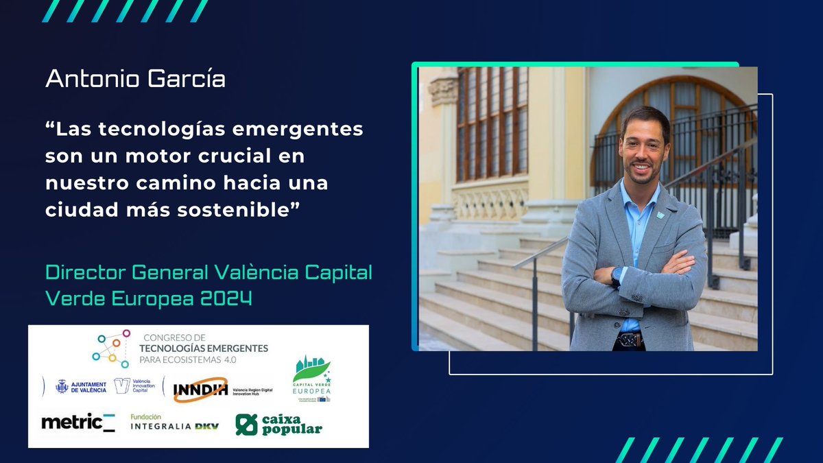 Foro Emergentes 4.0 (@foroemergentes) on Twitter photo 🗣“Las tecnologías emergentes son un motor crucial en nuestro camino hacia una ciudad más sostenible” explica en esta entrevista el director general de València Capital Verde Europea 2024, <a href="/agarciacelda/">Antonio García</a> , entidad que respalda el congreso #emergentes24.
tecnologiasemergentes.es/antonio-garcia… 🗣“Las tecnologías emergentes son un motor crucial en nuestro camino hacia una ciudad más sostenible” explica en esta entrevista el director general de València Capital Verde Europea 2024, <a href="/agarciacelda/">Antonio García</a> , entidad que respalda el congreso #emergentes24.
tecnologiasemergentes.es/antonio-garcia…