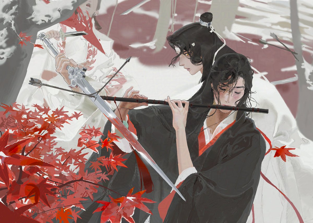 glassbearer's tweet image. Always fighting together 🤍🖤 Thank you for inviting me to join this project!! #含老企画_華胥之梦