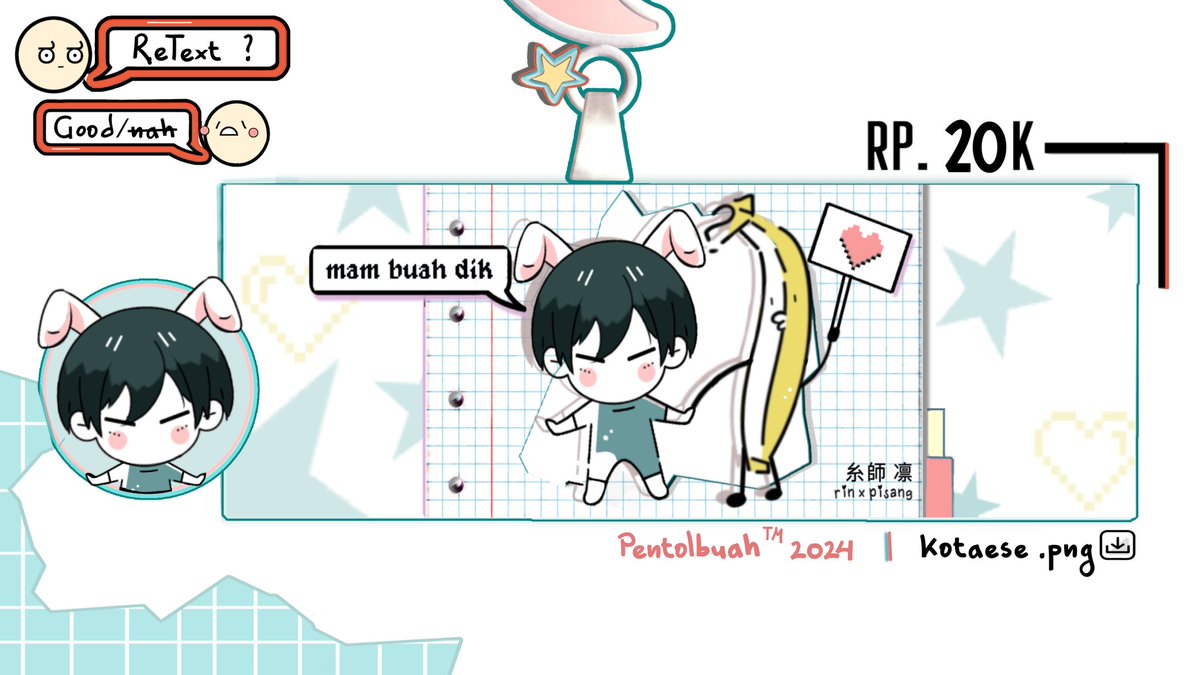 kotaese's tweet photo. help rt pls ...? 
haloo aku bawa RS layout chibi anime nih! ada Bachira, Rin, Suo dan Hoshina. yg mw bisa take via DM ya !! makasii sengku

✅ retext
❎ recolor
✅ get art chibi png

#zonauang #zonaba https://t.co/r6MrxzJD4r