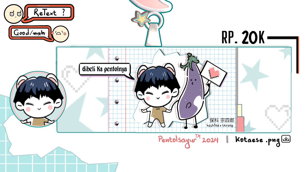 help rt pls ...? 
haloo aku bawa RS layout chibi anime nih! ada Bachira, Rin, Suo dan Hoshina. yg mw bisa take via DM ya !! makasii sengku

✅ retext
❎ recolor
✅ get art chibi png

#zonauang #zonaba