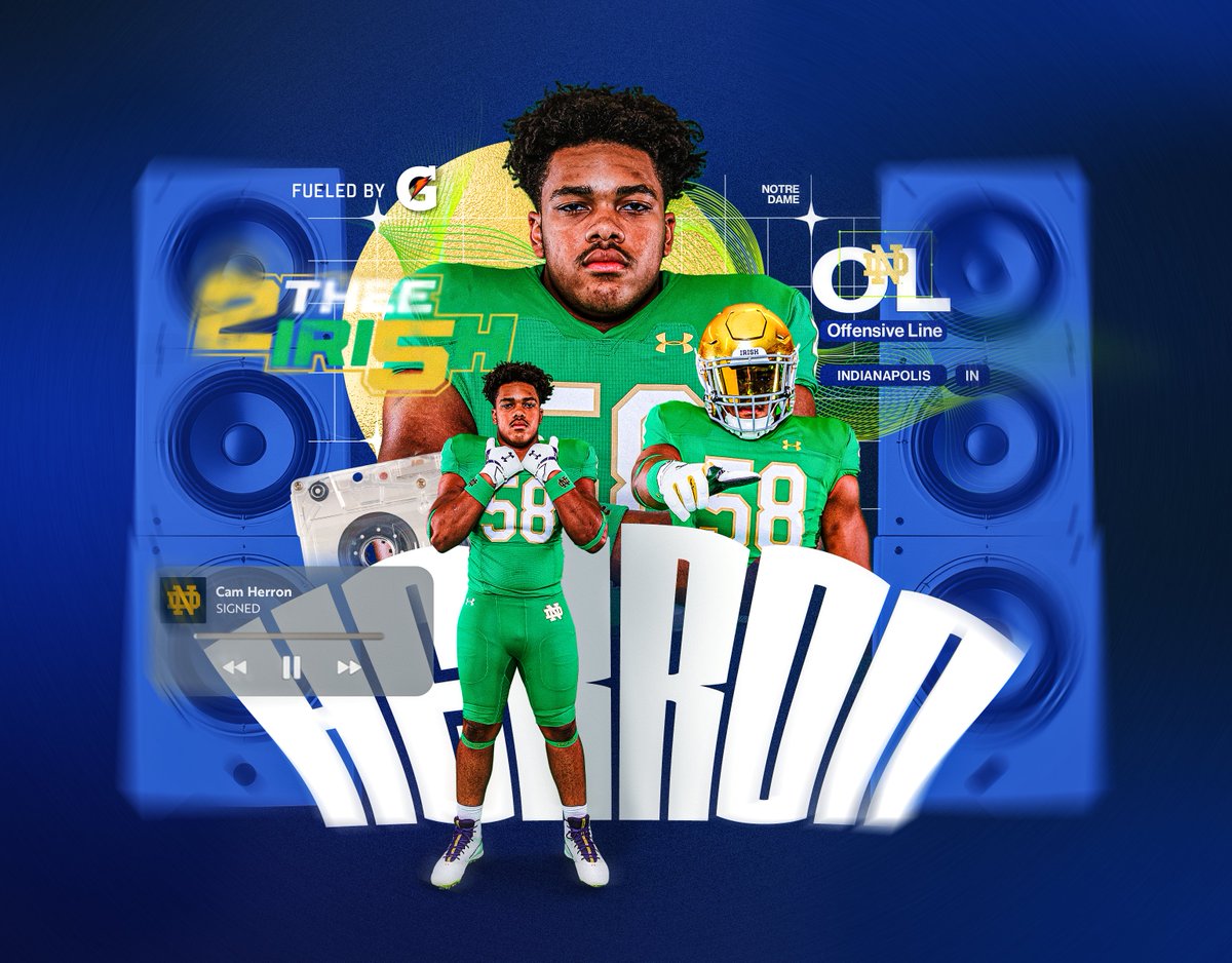 Indy ➡️ ND

<a href="/CameronHerron54/">Cameron Herron</a> has officially signed #2TheeIri5h

#GoIrish☘️ | <a href="/Gatorade/">Gatorade</a>