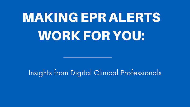 What makes an effective electronic patient record (EPR) alert?

We asked Digital Clinical Professionals for their views on how to turn an annoying pop up, to useful functionality that aid clinicians with their decision making.
linkedin.com/pulse/making-e…