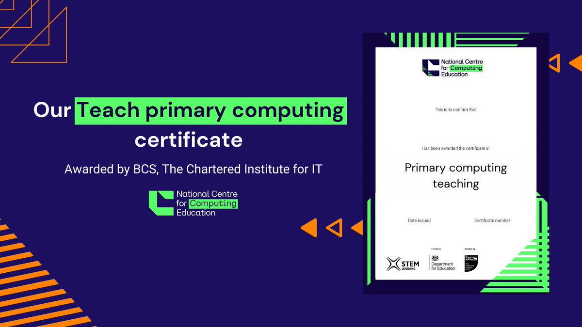 WeAreComputing's tweet image. Ready to inspire the next generation in computing? 💻✨
Our online courses for the Teach primary computing certificate provide everything you need to confidently teach computing skills in primary classrooms!
👉 ncce.io/primaryonlinec…